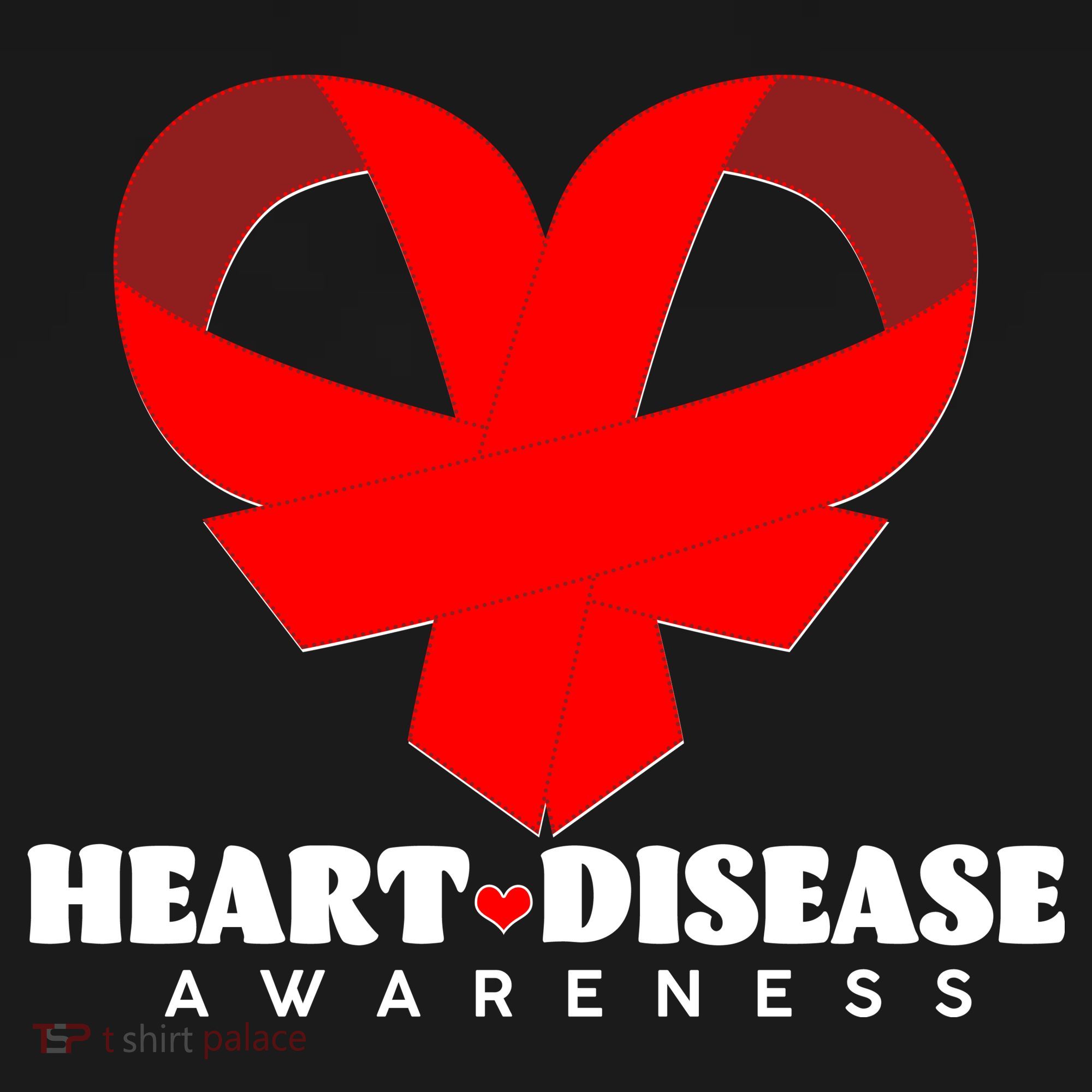 Heart Disease Awareness Red Heart Ribbons Ornament