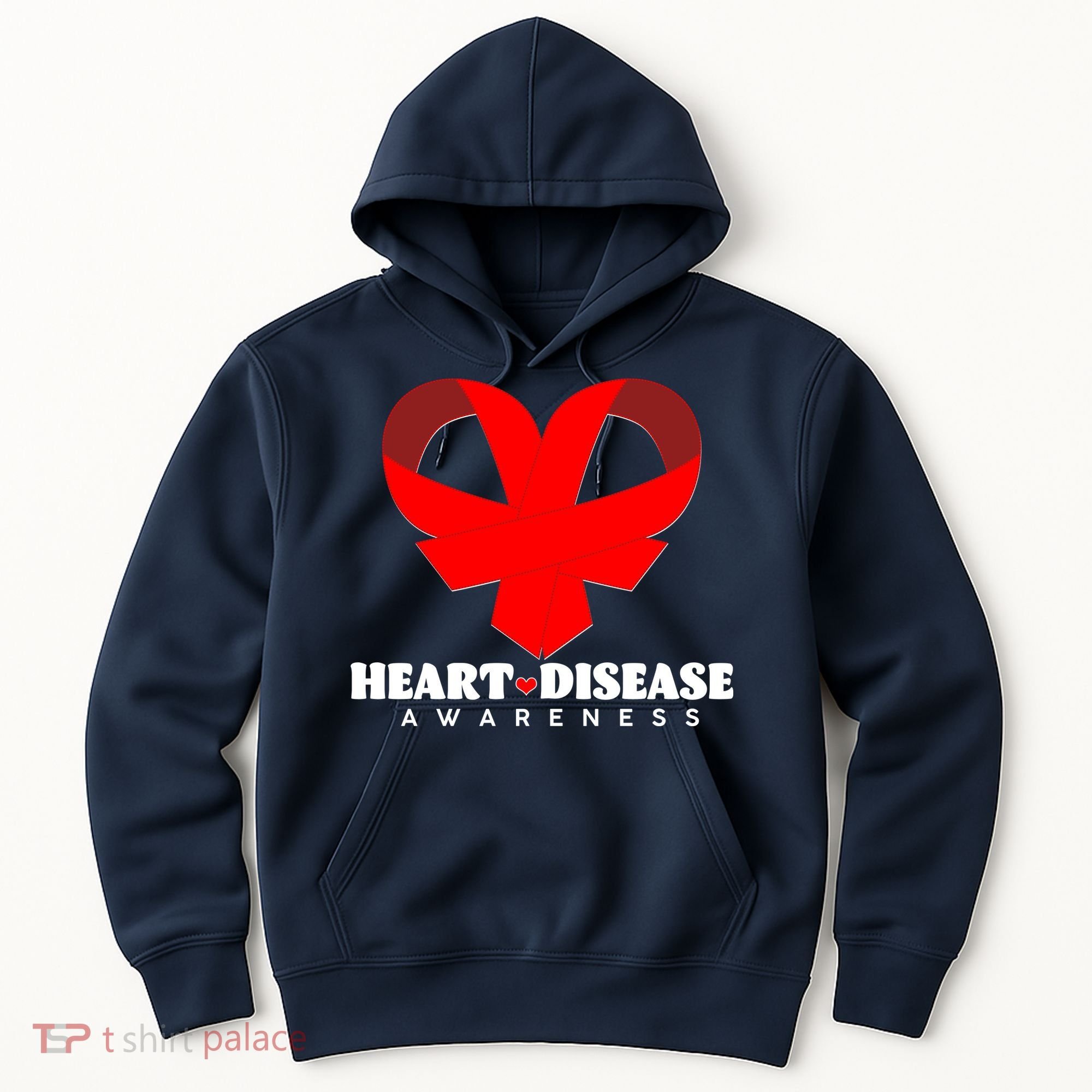 Heart Disease Awareness Red Heart Ribbons Hoodie