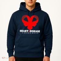 Heart Disease Awareness Red Heart Ribbons Hoodie thumb 2