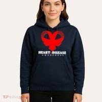 Heart Disease Awareness Red Heart Ribbons Hoodie thumb 5