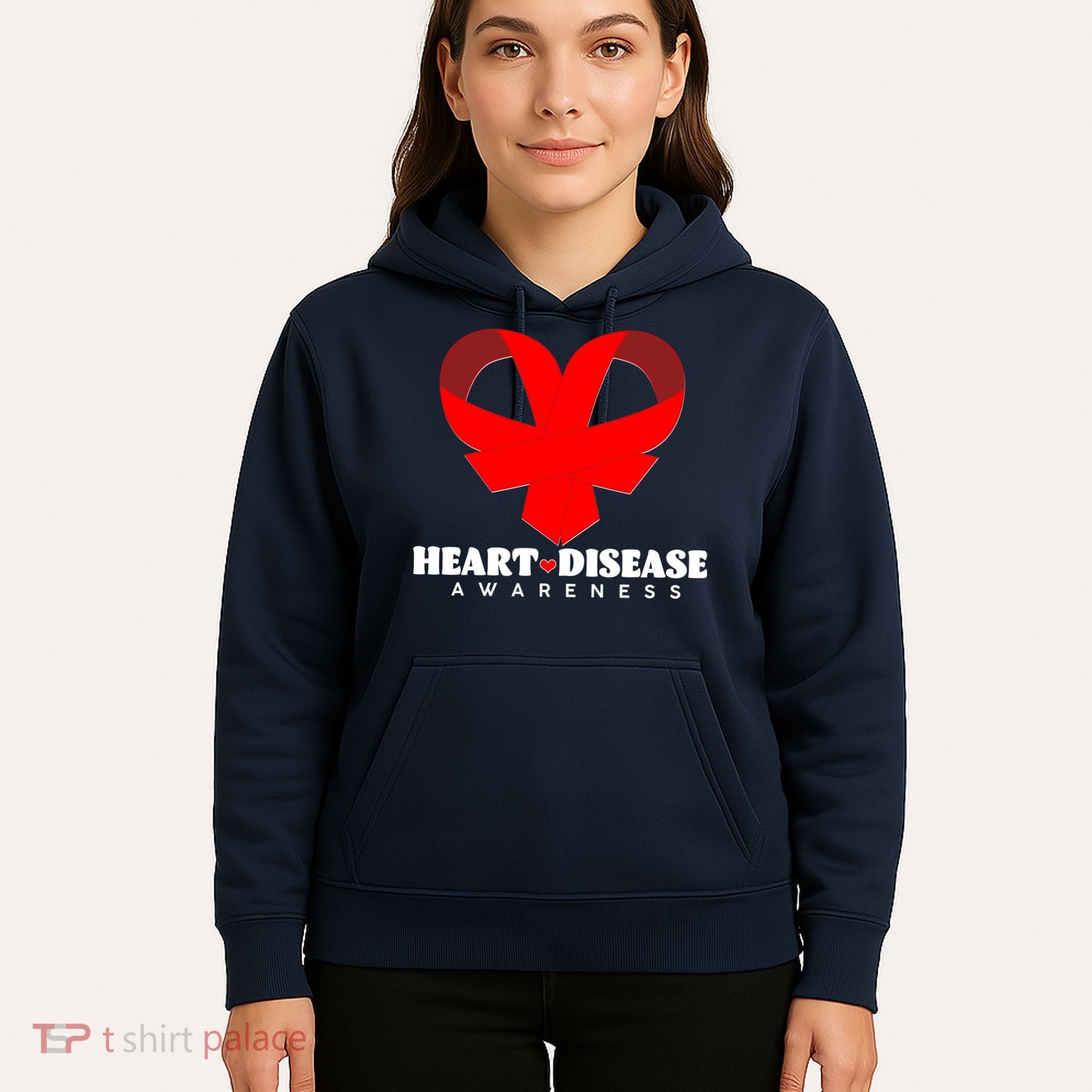 Heart Disease Awareness Red Heart Ribbons Hoodie
