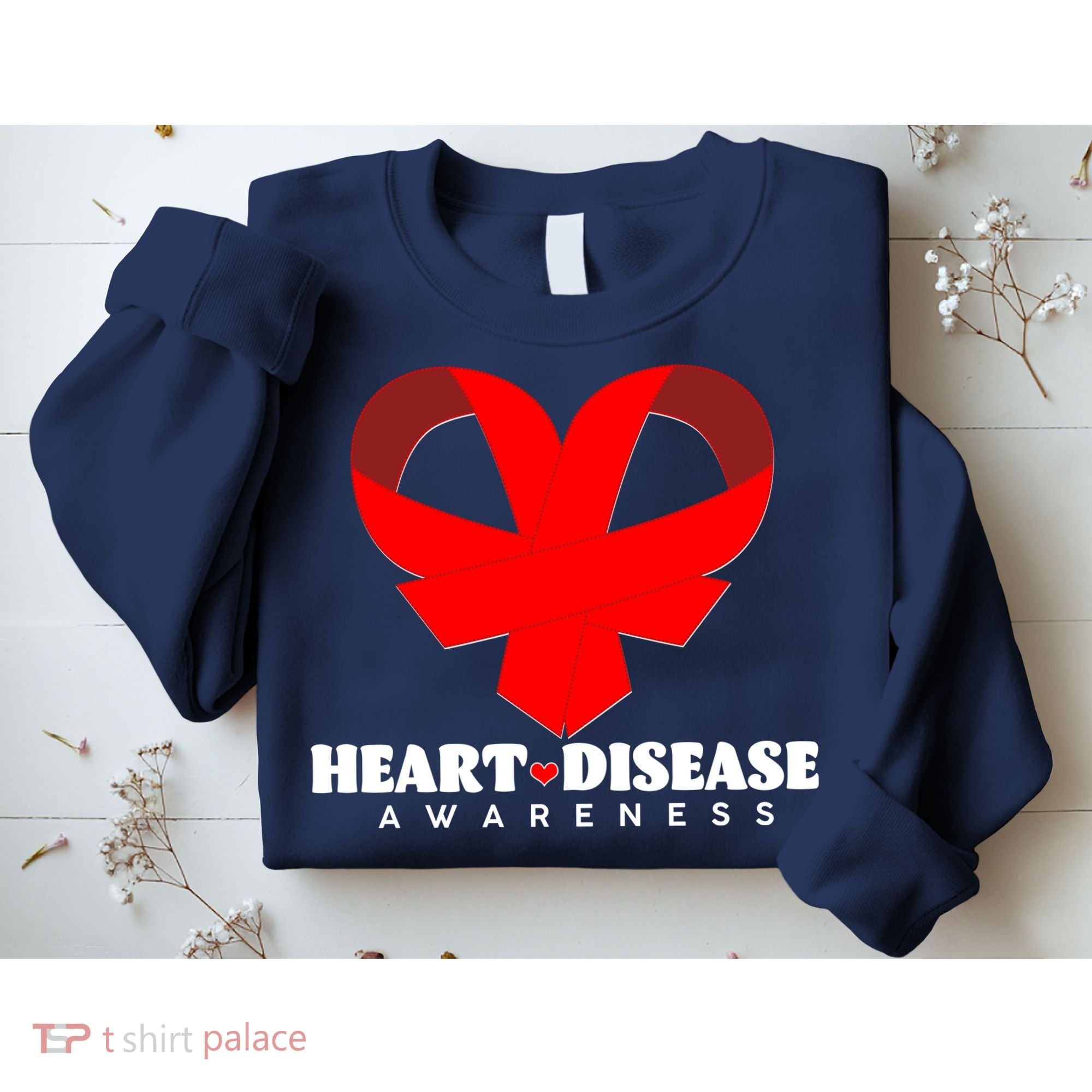 Heart Disease Awareness Red Heart Ribbons Sweatshirt