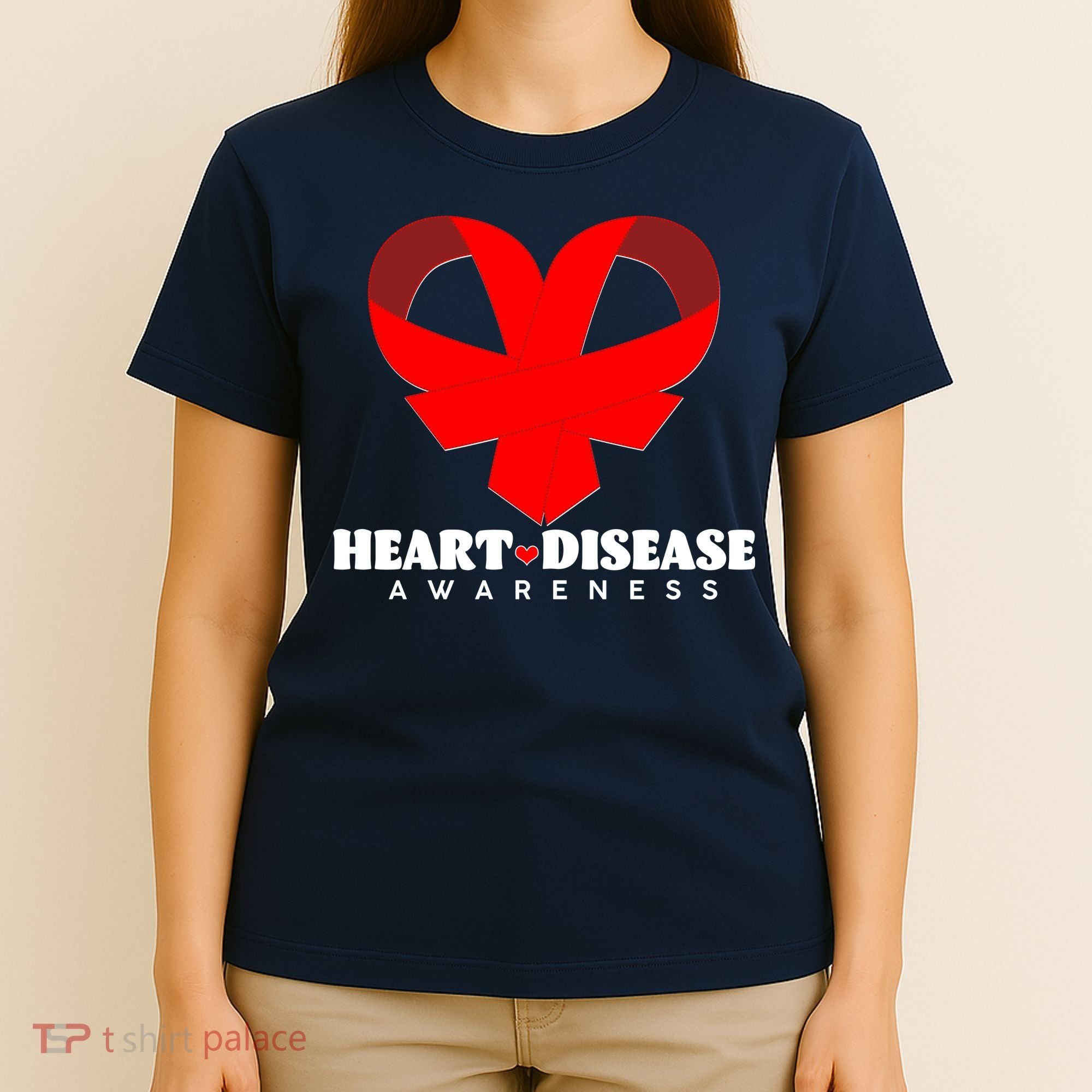 Heart Disease Awareness Red Heart Ribbons T-Shirt