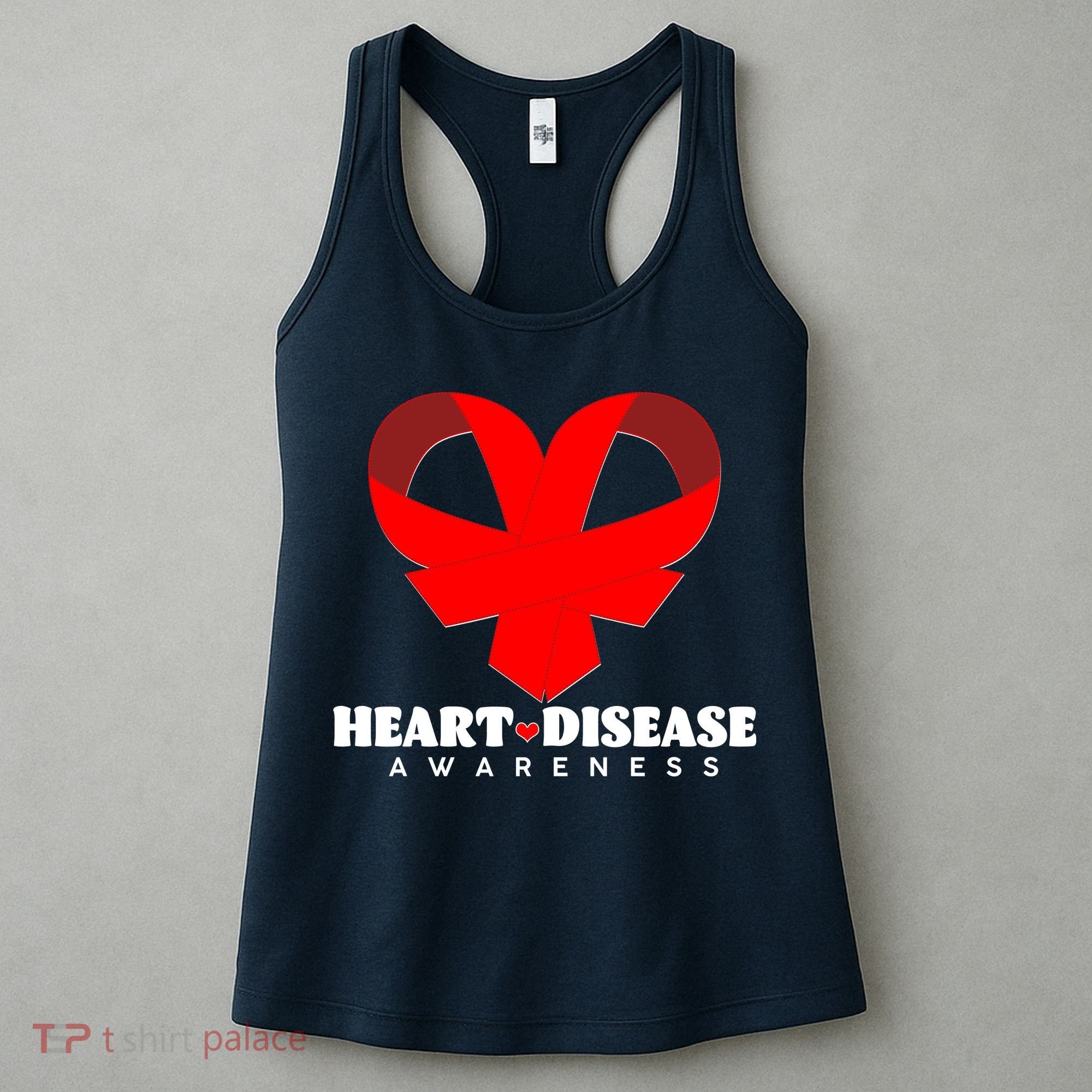 Heart Disease Awareness Red Heart Ribbons Women's Tank Top
