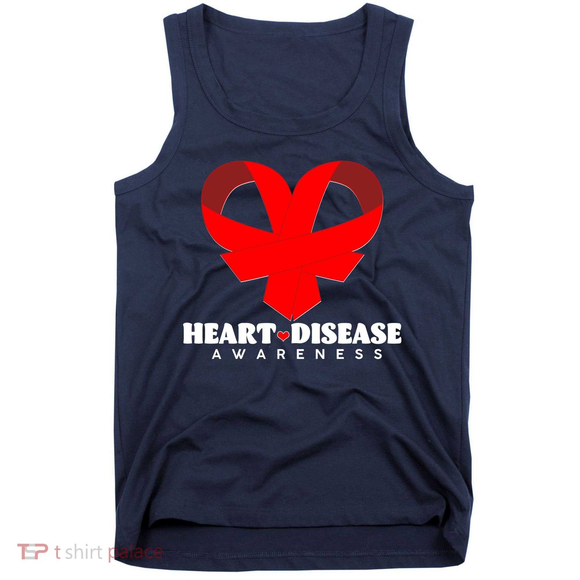 Heart Disease Awareness Red Heart Ribbons Tank Top