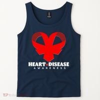 Heart Disease Awareness Red Heart Ribbons Tank Top thumb 2