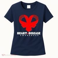 Heart Disease Awareness Red Heart Ribbons Women's T-Shirt thumb 0