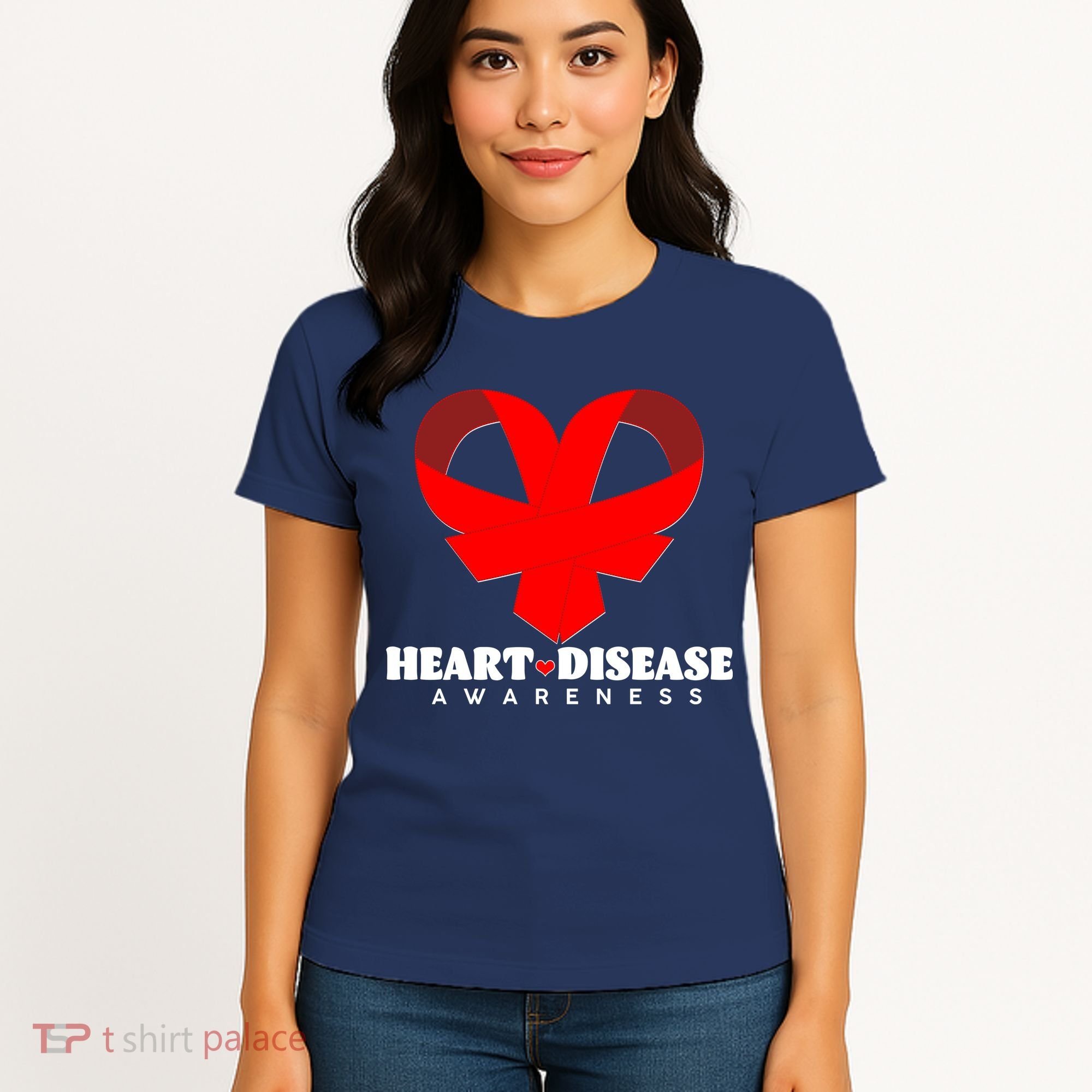 Heart Disease Awareness Red Heart Ribbons Women's T-Shirt