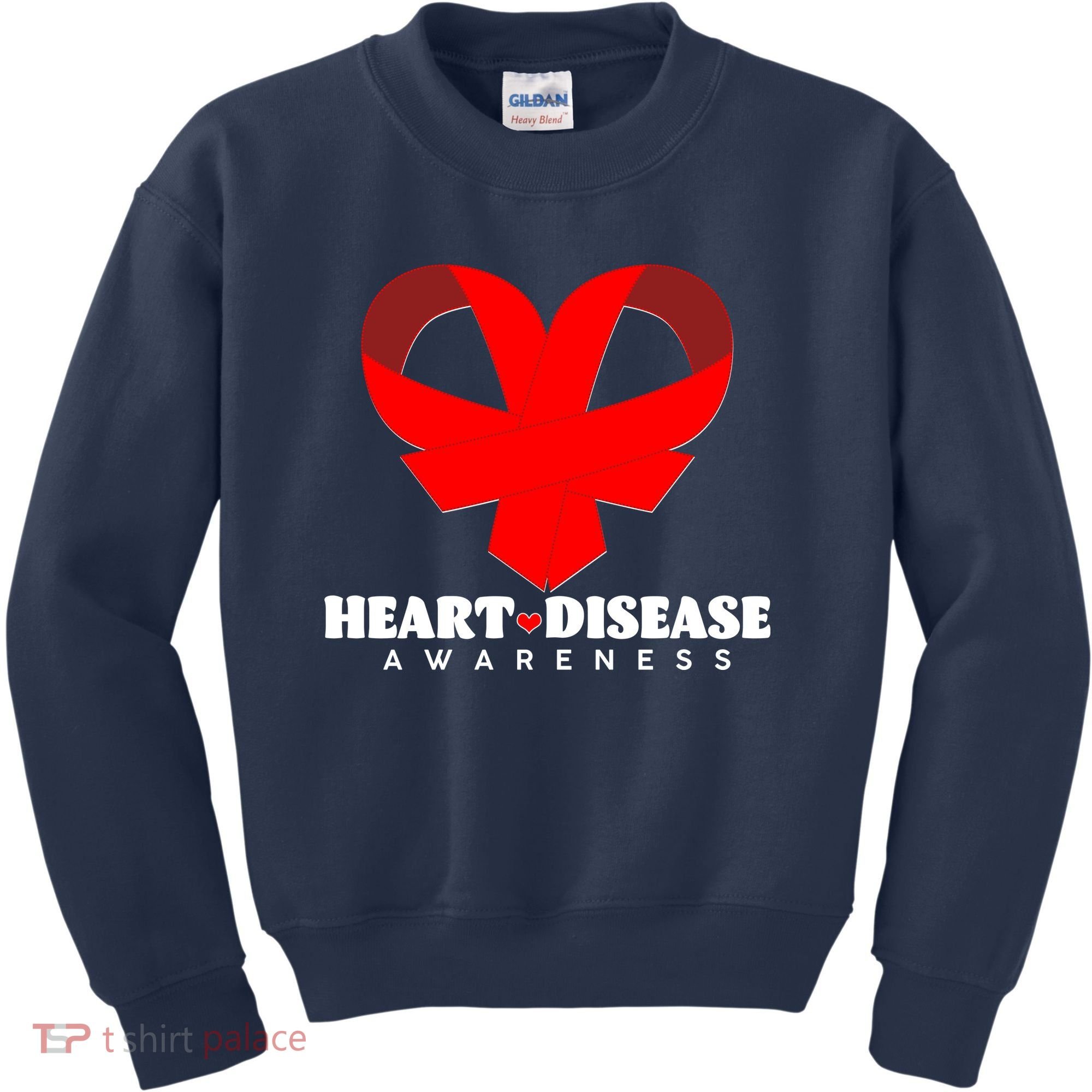 Heart Disease Awareness Red Heart Ribbons Kids Sweatshirt