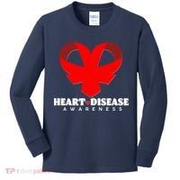 Heart Disease Awareness Red Heart Ribbons Kids Long Sleeve Shirt thumb 0