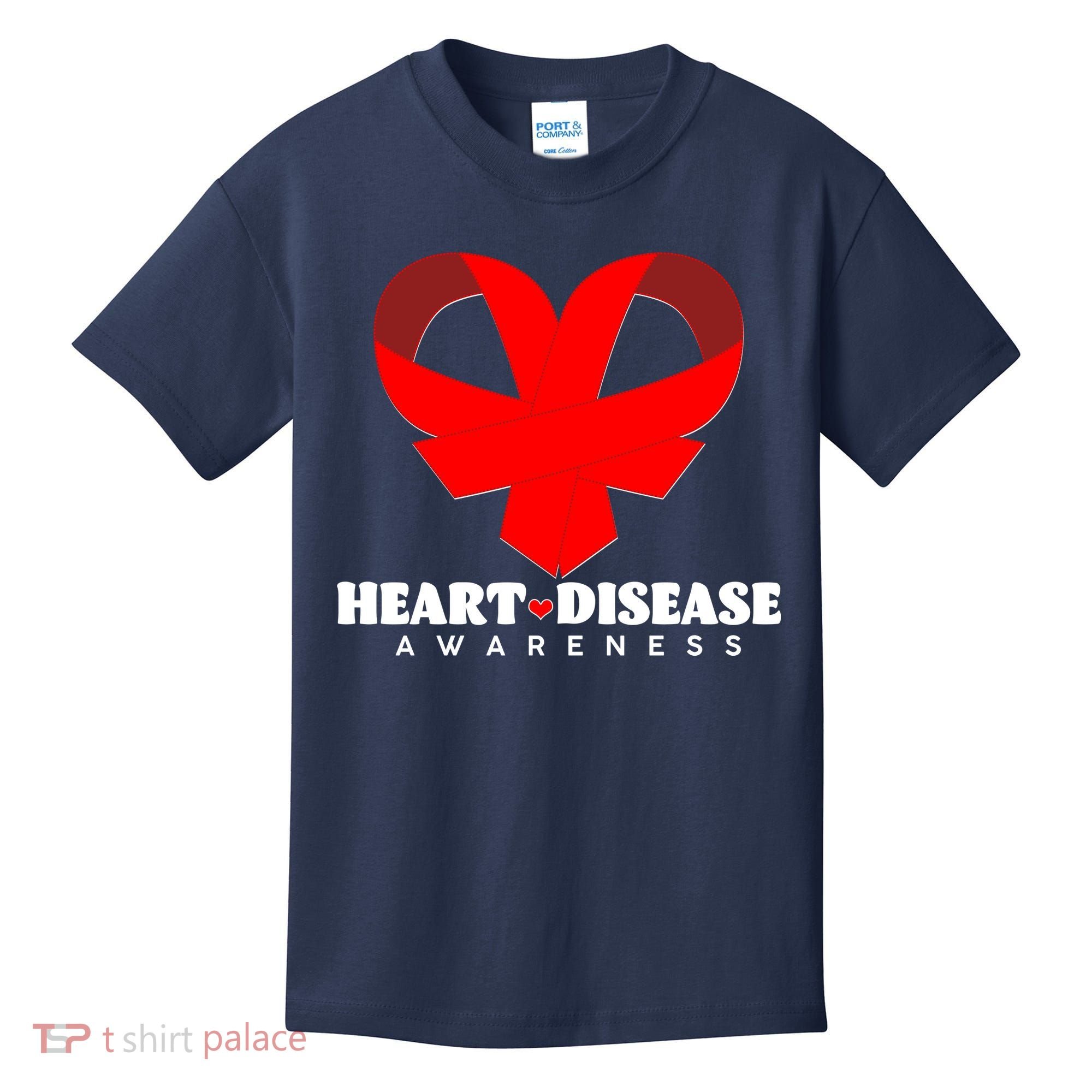 Heart Disease Awareness Red Heart Ribbons Kids T-Shirt