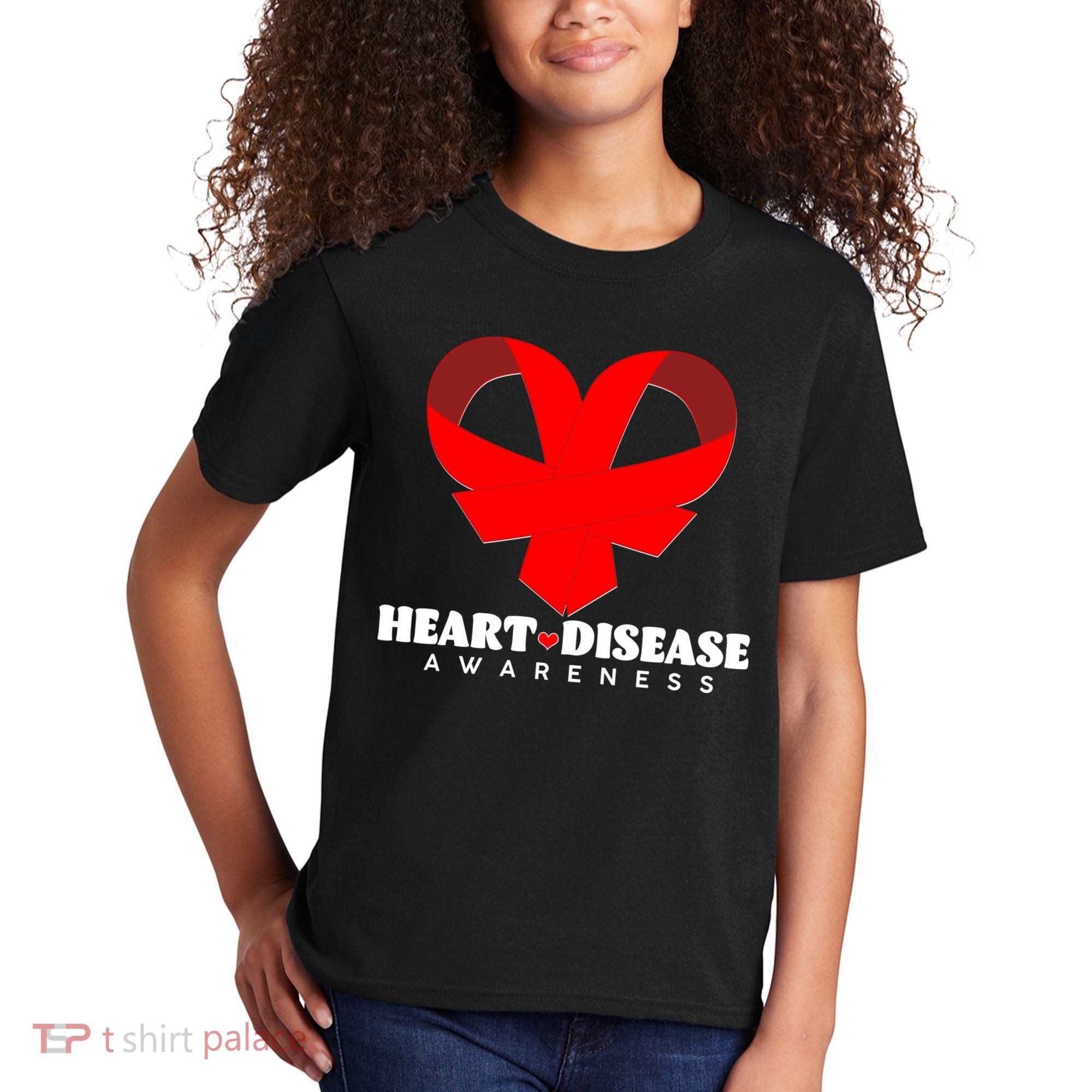 Heart Disease Awareness Red Heart Ribbons Kids T-Shirt