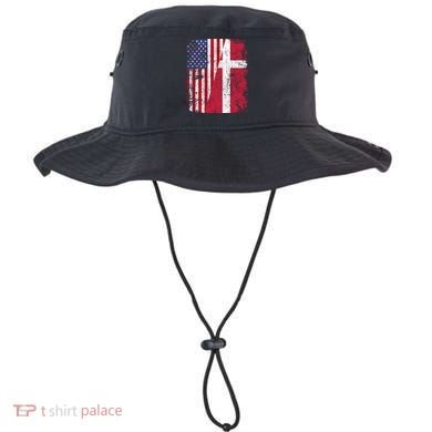 Half Danish American Flags Denmark Usa Distressed Vintage Gift Bucket Hat