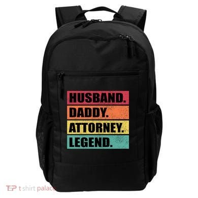 Husband Daddy Attorney Legend Retro Fathers Day Meaningful Gift Backpack