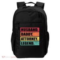 Husband Daddy Attorney Legend Retro Fathers Day Meaningful Gift Backpack thumb 0