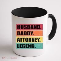 Husband Daddy Attorney Legend Retro Fathers Day Meaningful Gift Coffee Mug thumb 1