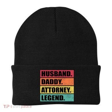 Husband Daddy Attorney Legend Retro Fathers Day Meaningful Gift Beanie