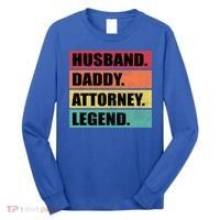 Husband Daddy Attorney Legend Retro Fathers Day Meaningful Gift Long Sleeve Shirt thumb 0