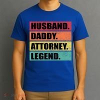 Husband Daddy Attorney Legend Retro Fathers Day Meaningful Gift T-Shirt thumb 3