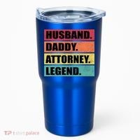 Husband Daddy Attorney Legend Retro Fathers Day Meaningful Gift Tumbler thumb 0