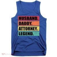 Husband Daddy Attorney Legend Retro Fathers Day Meaningful Gift Tank Top thumb 0