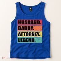 Husband Daddy Attorney Legend Retro Fathers Day Meaningful Gift Tank Top thumb 2