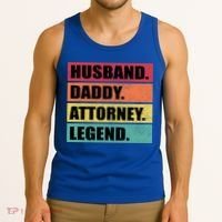 Husband Daddy Attorney Legend Retro Fathers Day Meaningful Gift Tank Top thumb 3