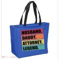 Husband Daddy Attorney Legend Retro Fathers Day Meaningful Gift Tote Bag thumb 2