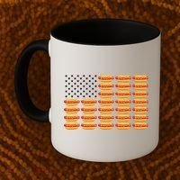 Hot Dog American Flag July 4th Patriotic Summer BBQ Funny Coffee Mug thumb 2
