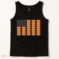 Hot Dog American Flag July 4th Patriotic Summer BBQ Funny Tank Top thumb 2