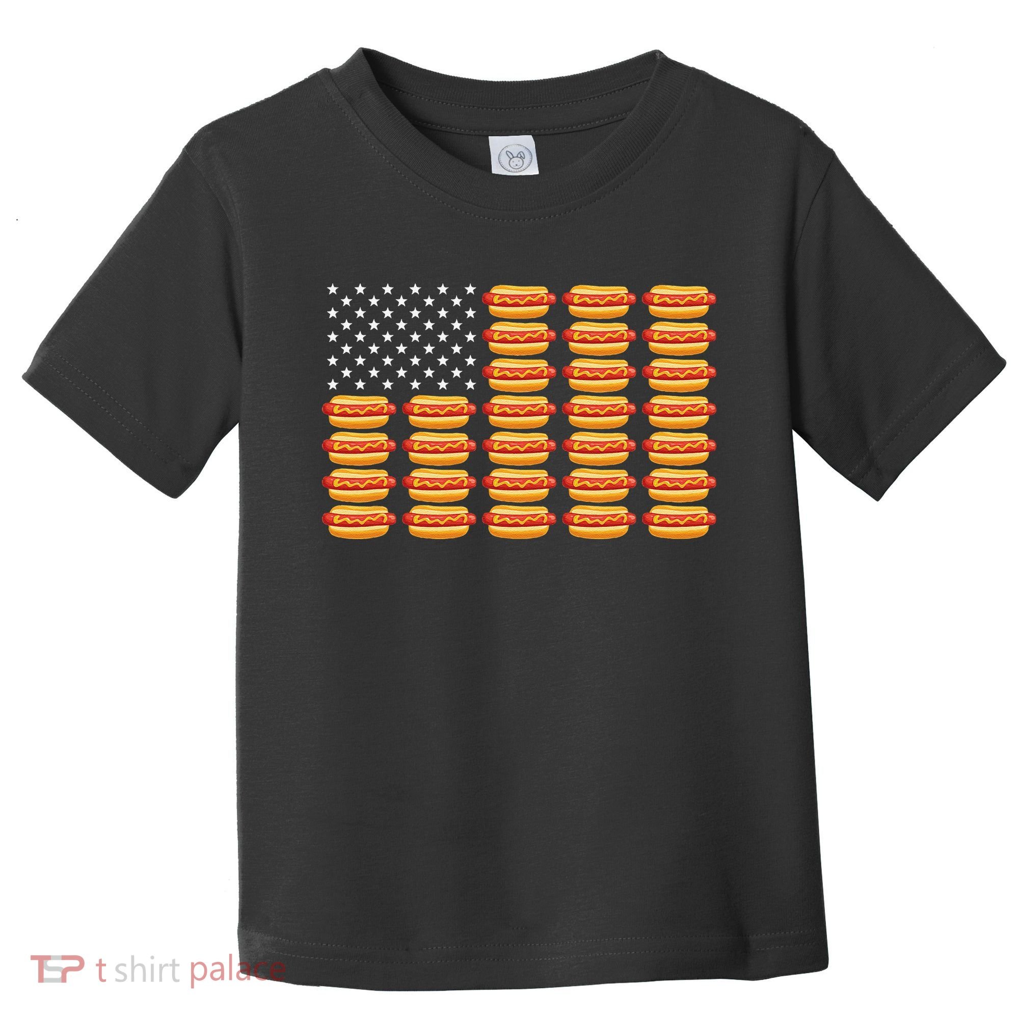 Hot Dog American Flag July 4th Patriotic Summer BBQ Funny Toddler T-Shirt