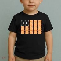 Hot Dog American Flag July 4th Patriotic Summer BBQ Funny Toddler T-Shirt thumb 2