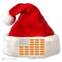 Hot Dog American Flag July 4th Patriotic Summer BBQ Funny Santa Hat thumb 0