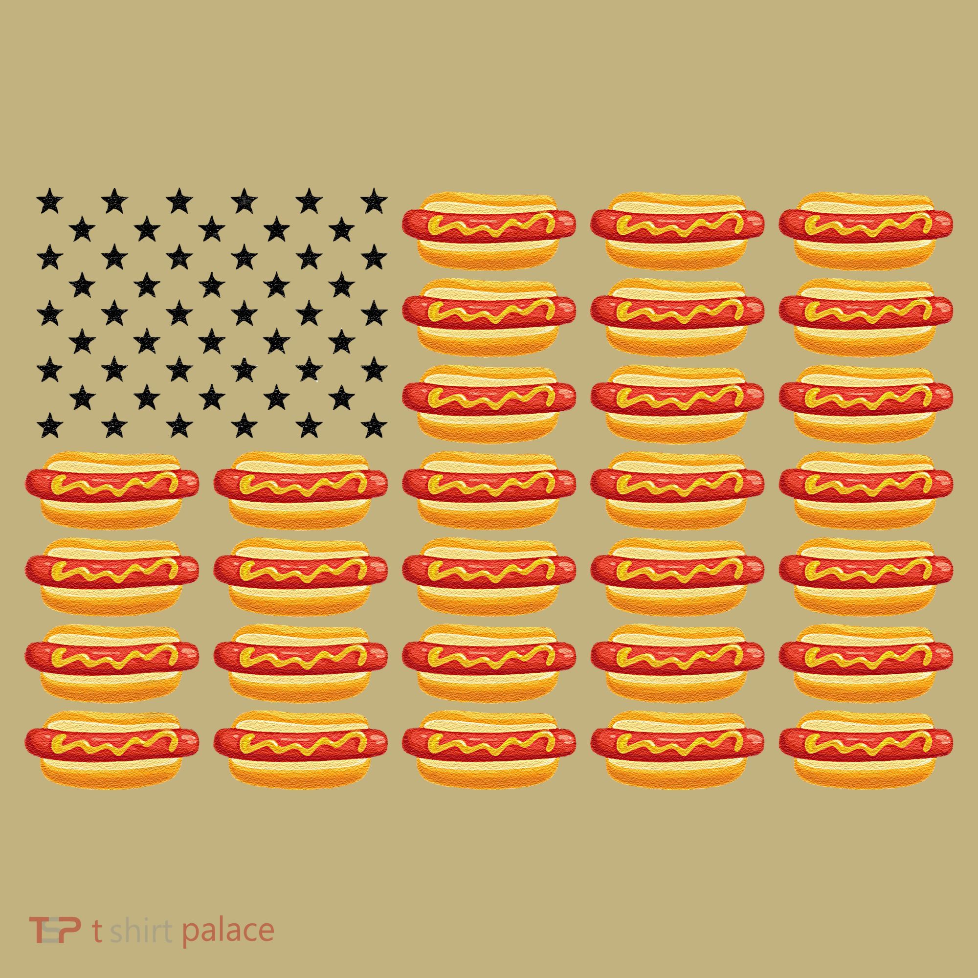 Hot Dog American Flag July 4th Patriotic Summer BBQ Funny Hoodie
