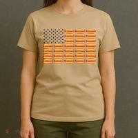 Hot Dog American Flag July 4th Patriotic Summer BBQ Funny T-Shirt thumb 4