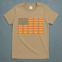 Hot Dog American Flag July 4th Patriotic Summer BBQ Funny T-Shirt thumb 5