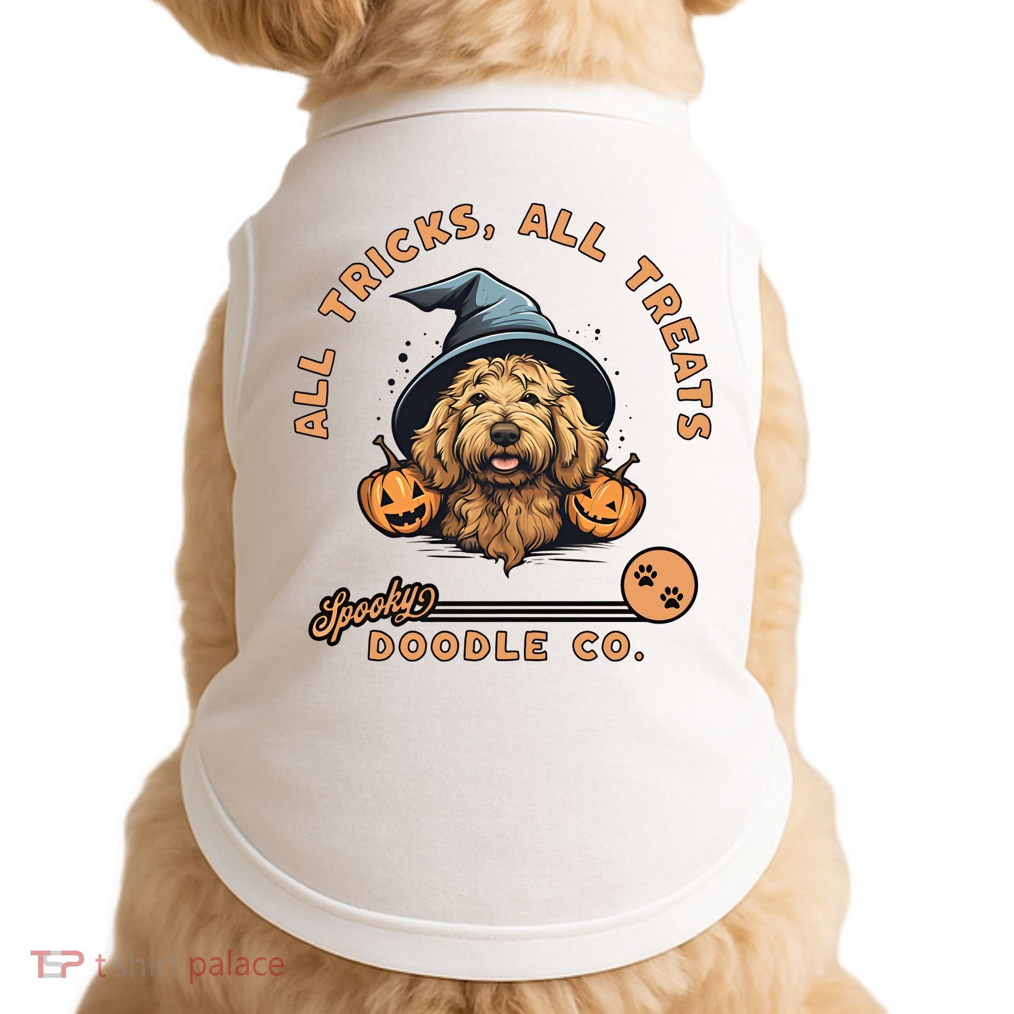 Halloween Dog All Tricks All Treats Spooky Doodle Co Doggie Tank