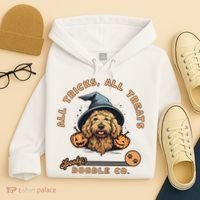 Halloween Dog All Tricks All Treats Spooky Doodle Co Hoodie thumb 4