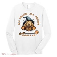 Halloween Dog All Tricks All Treats Spooky Doodle Co Long Sleeve Shirt thumb 0