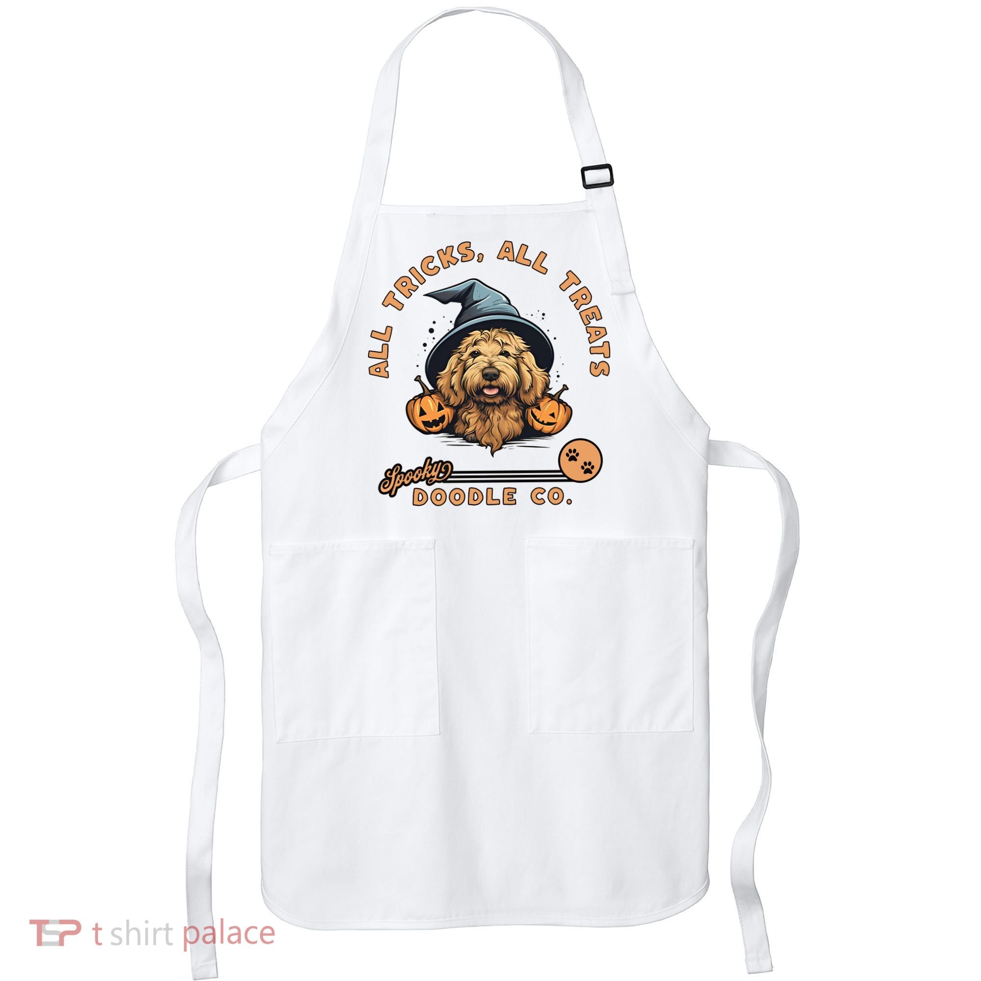 Halloween Dog All Tricks All Treats Spooky Doodle Co Apron