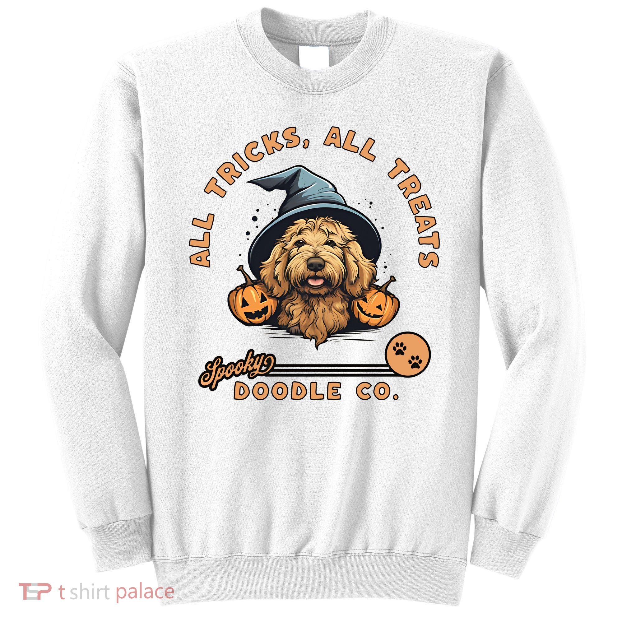 Halloween Dog All Tricks All Treats Spooky Doodle Co Sweatshirt