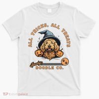 Halloween Dog All Tricks All Treats Spooky Doodle Co T-Shirt thumb 0