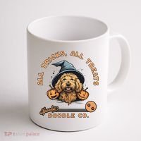 Halloween Dog All Tricks All Treats Spooky Doodle Co Coffee Mug thumb 1
