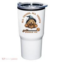 Halloween Dog All Tricks All Treats Spooky Doodle Co Tumbler thumb 0