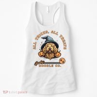 Halloween Dog All Tricks All Treats Spooky Doodle Co Women's Tank Top thumb 0