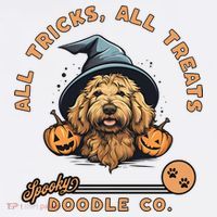 Halloween Dog All Tricks All Treats Spooky Doodle Co Women's Tank Top thumb 5
