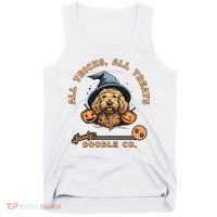 Halloween Dog All Tricks All Treats Spooky Doodle Co Tank Top thumb 0