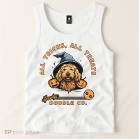 Halloween Dog All Tricks All Treats Spooky Doodle Co Tank Top thumb 2