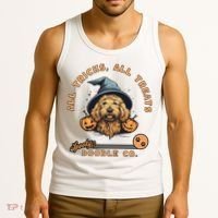 Halloween Dog All Tricks All Treats Spooky Doodle Co Tank Top thumb 3