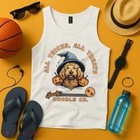 Halloween Dog All Tricks All Treats Spooky Doodle Co Tank Top thumb 4